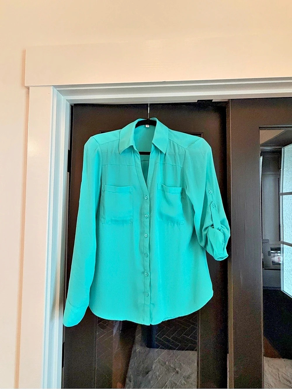 Express The Portofino Shirt Button Down Shirt Blue Medium